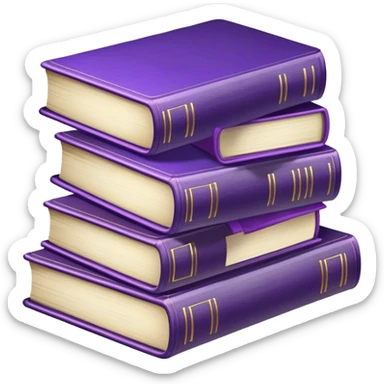 violet 3 books sticker
