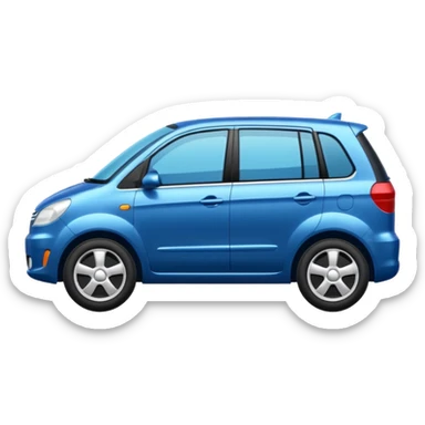 carro familiar de lado  sticker