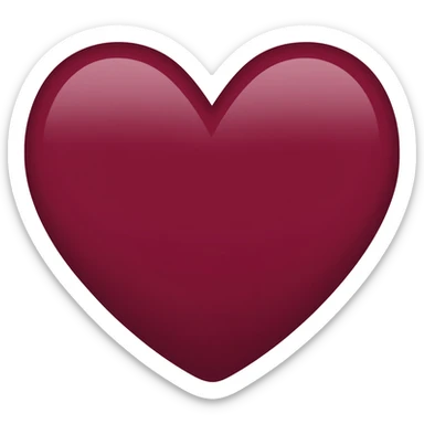 maroon heart sticker