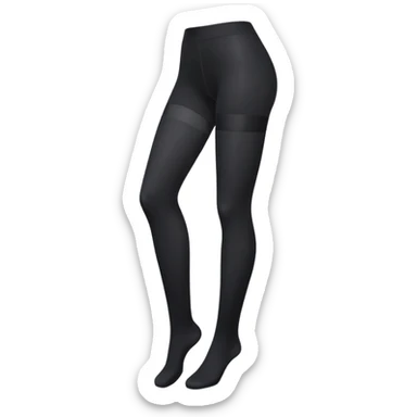 Black opaque tights folded neatly sticker