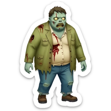 Fat zombie  sticker