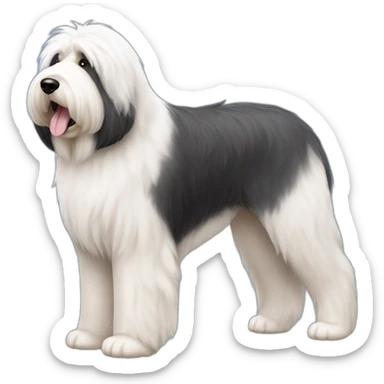 Dog old english sheepdog full-height sticker