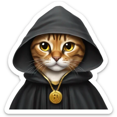 Bengal cat dressed as emperor palpatine sticker