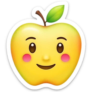 handwritten note apple like emoji style "shine unapologetically" sticker