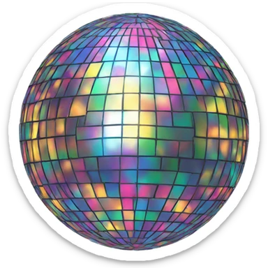 Disco ball sticker