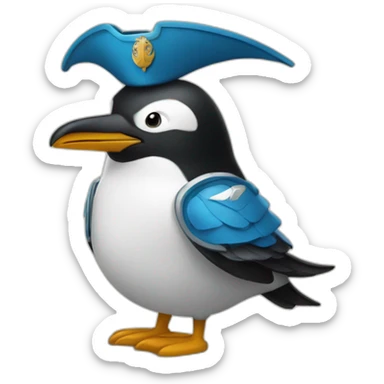 un pingouin chevalier  sticker