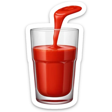 tomato puree in a glass glass transparent sticker