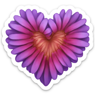 flower heart  sticker