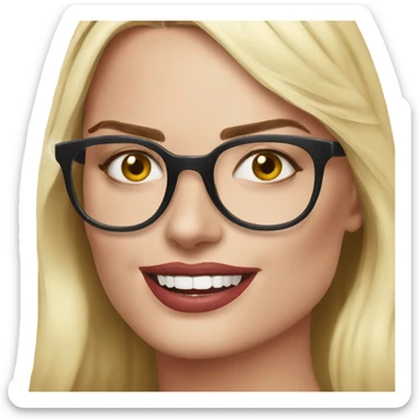 :Margot Robbie: glasses  sticker