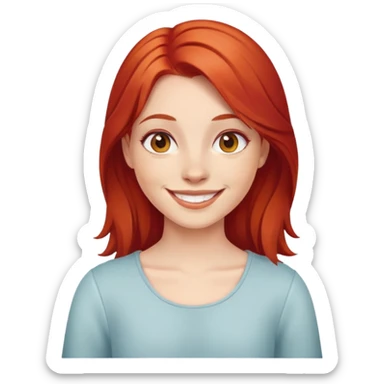Red hair girl emoji sticker