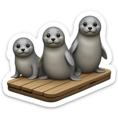 Seals on dock sticker