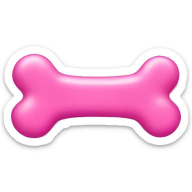 Pink dog bone sticker