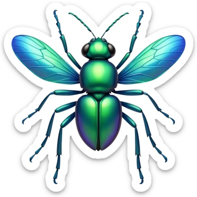 very shiny bug sticker