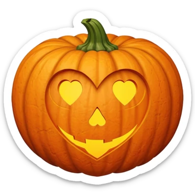 серце у вигляді гарбуза до хелловін sticker