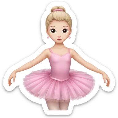 Make a ballerina Nutcracker pink sticker