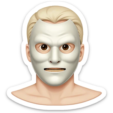 masked man, evil, serial killer, creepy sticker