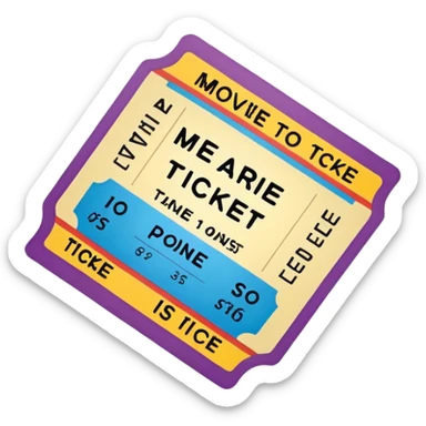 theatre movie ticket sticker