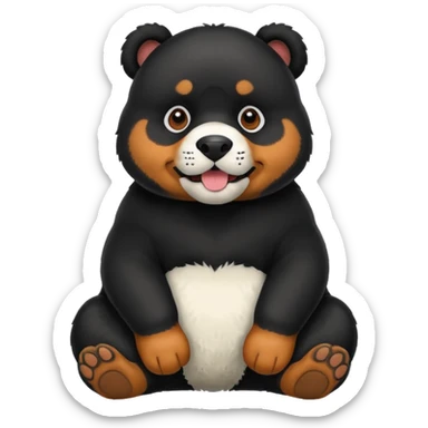 Rottweiler panda sticker