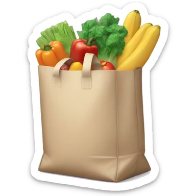 bag of groceries sticker