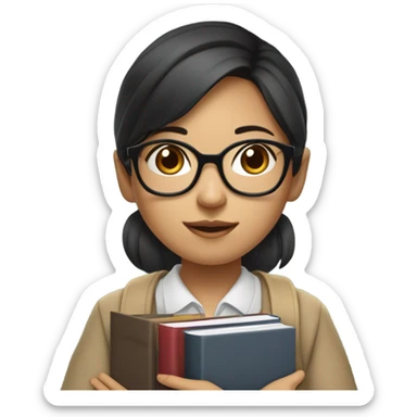 nerdy south east asian girl who study’s hard sticker