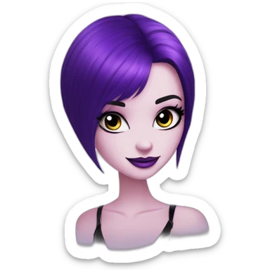 Elissabat-vampire-monsterhigh-goth-romantic-bangshair sticker