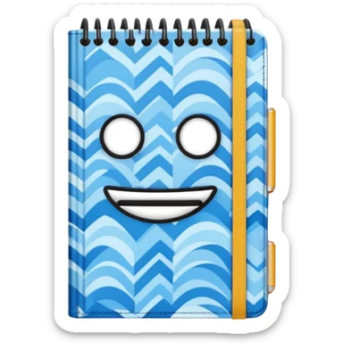 patterned notebook sticker