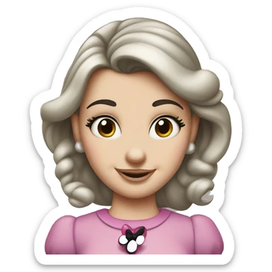 white girl minnie mouse sticker