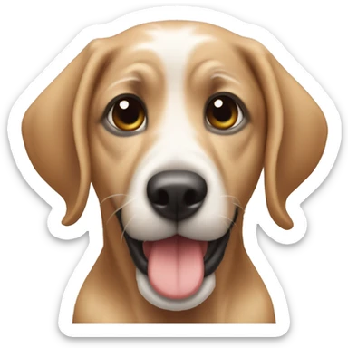 cachorro salsicha comendo bolo de aniversario sticker