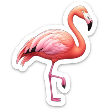 Pink flamingo happy sticker