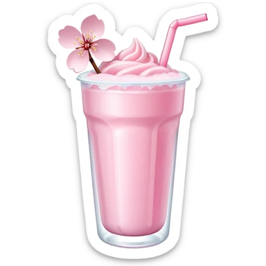 Pastel pink Cherry Blossom Sakura Slushie  sticker