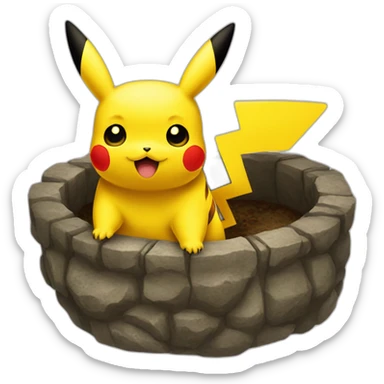 pikachu_qui_attrape_red sticker