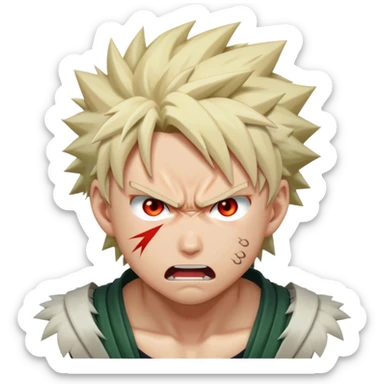 Katsuki Bakugo angry sticker