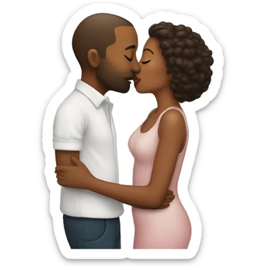 Man kisses woman  sticker
