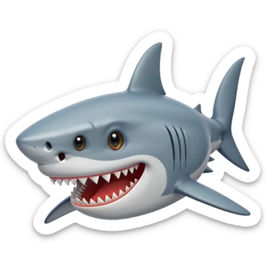 Shark laughing sticker