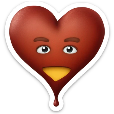 Dunkel rotes Herz mit Flügeln  sticker