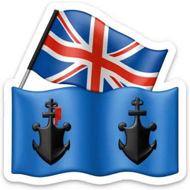 Bandera de Reino Unido en negro y azul sticker