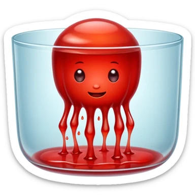 One red Jelly sticker