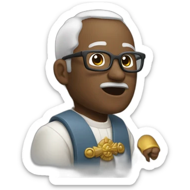 Un papa qui fait un combat sticker