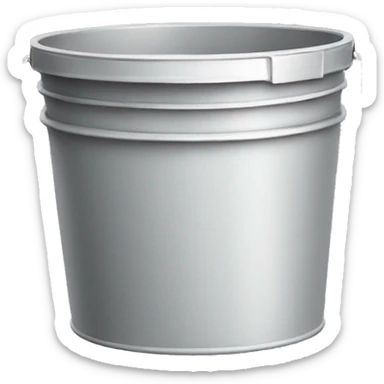 A bucket the size of a car sticker