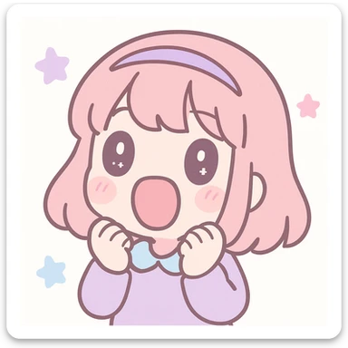 a girl screaming, dramatic anime style sticker