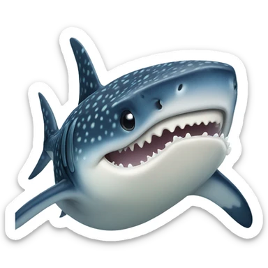 Whale shark no teeth sticker