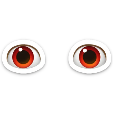 Guy with super red eyes sticker