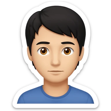 The Walking Man black hair  sticker