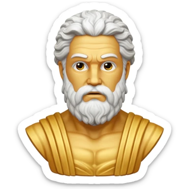 Bust of Zeus sticker