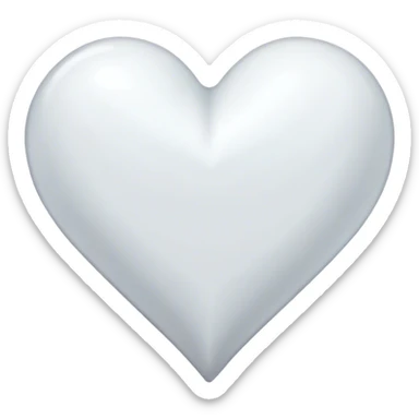 White heart in the present  sticker