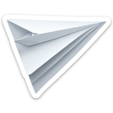 paper plane, simple  sticker