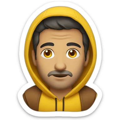 Armenian men  with yellow hoodie sleeping sticker