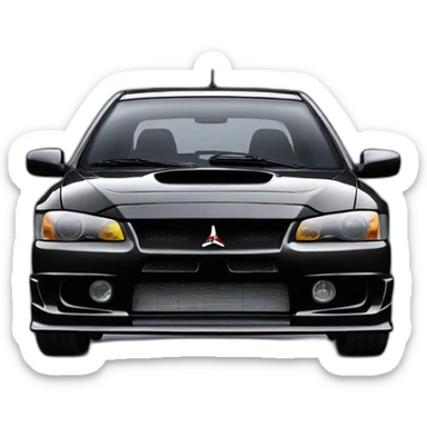 mitsubishi lancer evolution ix black sticker