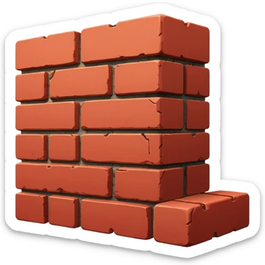 Brick like long structure  sticker