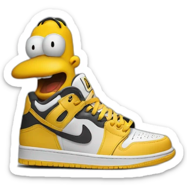Homer avec des chaussures Jordan sticker